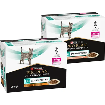 Purina Pro Plan Veterinary Diet EN Gastrointestinal - Kat - Pouch Zalm - 10 x 85 g
