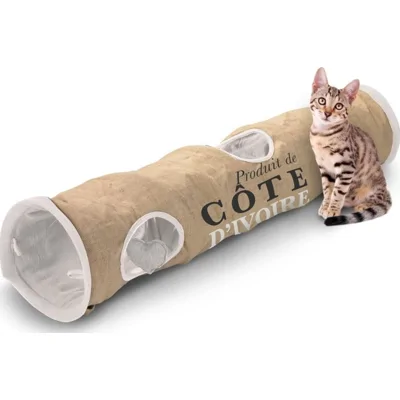 D&D Homecollection cat tunnel Cote d'Ivoire jute voor katten Per stuk