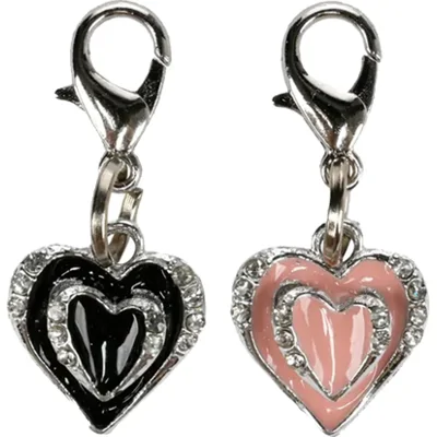 Flamingo Medaillon Hart Eef - 2 stuks