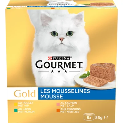 Gourmet Gold 8-Pack Mousse Combipack kattenvoer (96 x 85 g) 96 x 85 g