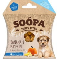 Soopa Bites Puppysnack met banaan & pompoen Per 3 product name