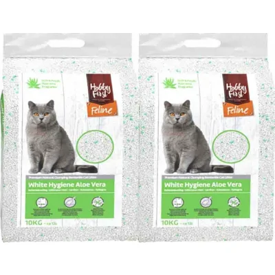 2x HobbyFirst Feline White Hygiëne Aloe Vera 12 liter