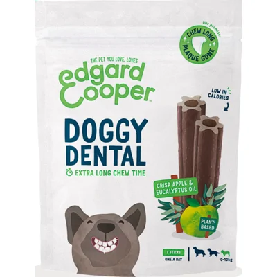 8x Edgard&Cooper Doggy Dental Sticks Small Appel - Eucalyptusolie