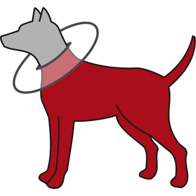 TRIXIE Beschermkraag voor honden, grijs, Maat: XS