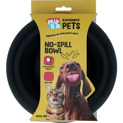 Excellent Pets No-Spill Bowl - Antraciet