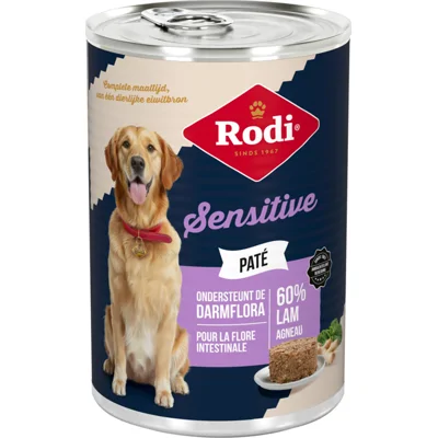 6x Rodi Hondenvoer Nat Paté Comfort Lam 400 gr