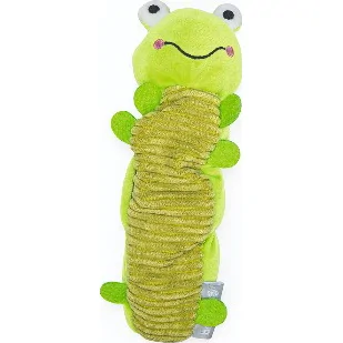 Beeztees bewegende rups pluche kattenspeelgoed groen 22x8x4cm