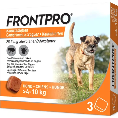 Frontpro kauwtablet Hond Medium 3 kauwtabletten 4-10kg