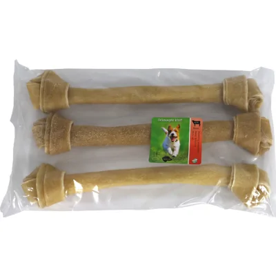 Buffelhuidbot Geknoopt voor honden (38 cm) 3 stuks