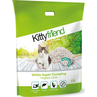 Kitty Friend White Super Clumping kattenbakvulling 15 liter