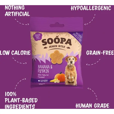 Soopa Bites Senior met pompoen & banaan hondensnack Per 3