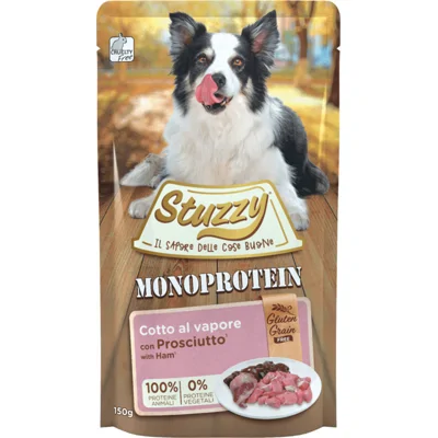 12x Stuzzy Hondenvoer Monoprotein Graanvrij Ham 150 gr