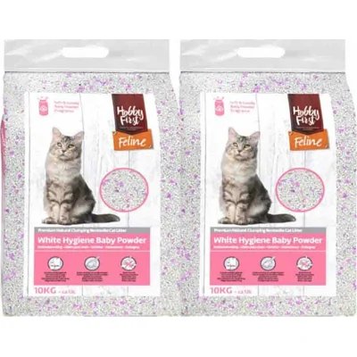 2x HobbyFirst Feline White Hygiëne Baby Powder 12 liter