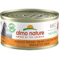 48x Almo Nature HFC Natural Kattenvoer Nat Blikje Kip&Tonijn 70 gr