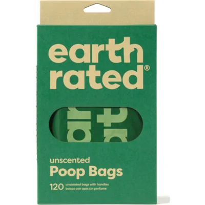 Earth Rated Eco Poepzakjes met Handvat Geurloos 120 zakjes