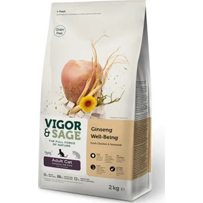 Vigor&Sage Kattenvoer Well-Being Ginseng 2 kg