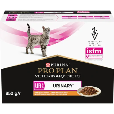 Purina Pro Plan Veterinary Diets UR Urinary - Kat - Pouch Kip - 10 x 85 g