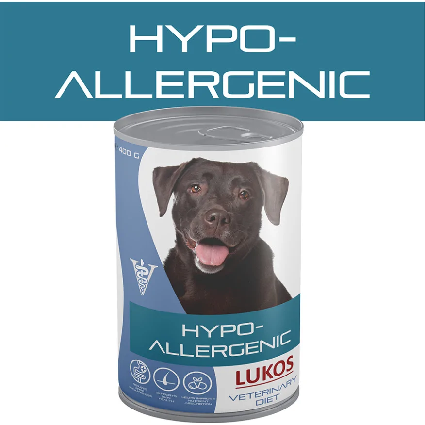 Lukos Veterinary Diet Hypoallergenic natvoer hond 12 x 400 g