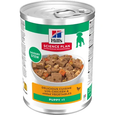 Hill's Science Plan - Puppy - Stoofpotje - Kip - 12 x 363 g