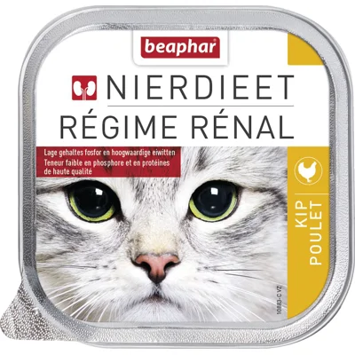 Beaphar Nierdieet Kattenvoer - Kip - 16 x 100 g
