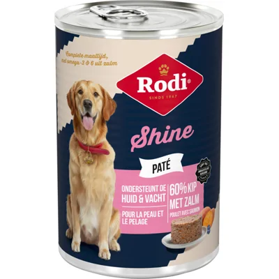 6x Rodi Hondenvoer nat Pate Shine Zalm 400 gr