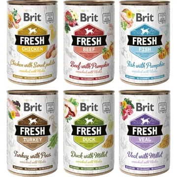Brit Fresh Cans - Dog - Kalkoen met erwten - 6 x 400 g