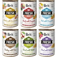 Brit Fresh Cans - Dog - Rundvlees met pompoen - 6 x 400 g