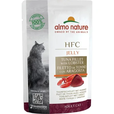 Almo Nature HFC Cat Jelly Pouch Tonijnfilet&Kreeft 55gr
