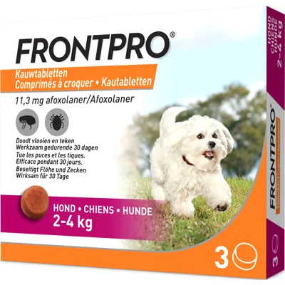 Frontpro kauwtablet Hond Small 3 kauwtabletten 2-4kg