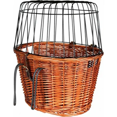 Trixie fietsmand met draadkoepel voorop naturel 44x48x33 cm