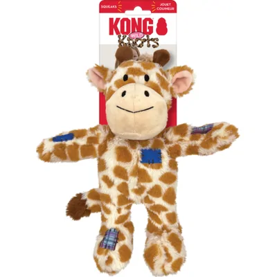 Kong Wild Knots giraffe met piep hondenspeeltje Per stuk