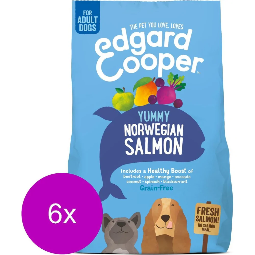 6x Edgard&Cooper Hondenvoer Noorse Zalm 700 gr