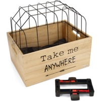 Beeztees Houten Fietsmand Journey met Draadkap 45 x 33 x 45 cm product name