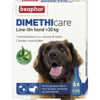5x Beaphar DImetHIcare Line-On Anti Vlooien en Teken Druppels Hond>30 kg 6 pipetten