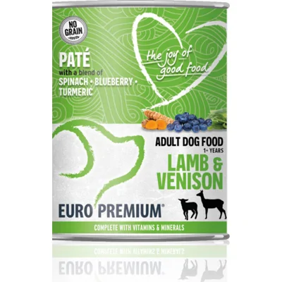 Euro-Premium Paté Adult Hondenvoer Nat Lamb&Venison 400 gr