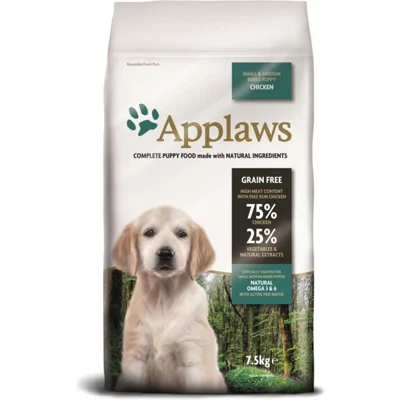 Applaws Puppy Small & Medium Kip Hond 7,5 kg