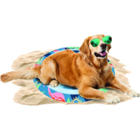 Coolpets tropical premium koelmat flamingo hond Diameter: 65cm