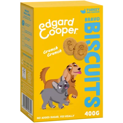 Edgard & Cooper Bravo Biscuits Kalkoen&Kip hond 400 gram