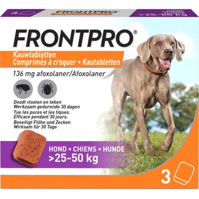Frontpro kauwtablet Hond Xlarge 3 kauwtabletten 25-50kg