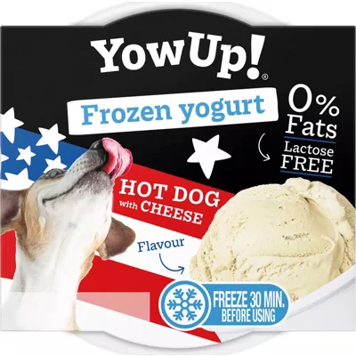 YowUp! Frozen Yoghurt Hot Dog Cheese voor hond en kat 110 gram