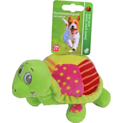 Pluche Schildpad met piep (16 cm) Per stuk
