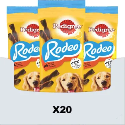 20x Pedigree Rodeo Kauwsticks Hondensnacks Rund 70 gr