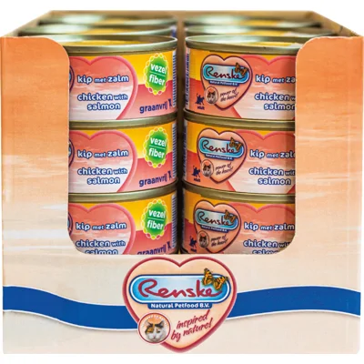 24x Renske Vezel Kattenvoer Nat Kip - Zalm 70 gr