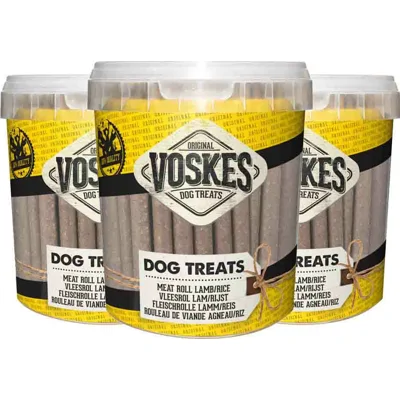 3x Voskes Emmer Vleesrol Lam - Rijst 600 gr