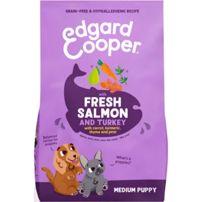 4x Edgard&Cooper Hondenvoer Puppy Verse Zalm en Kalkoen 2,5 kg