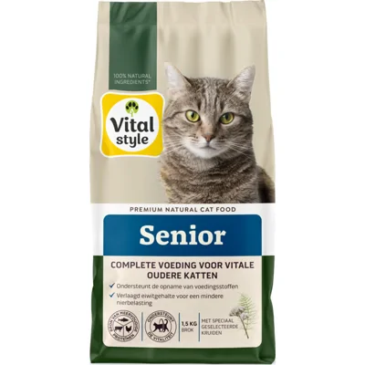Vitalstyle Senior Kattenvoer 1,5 kg