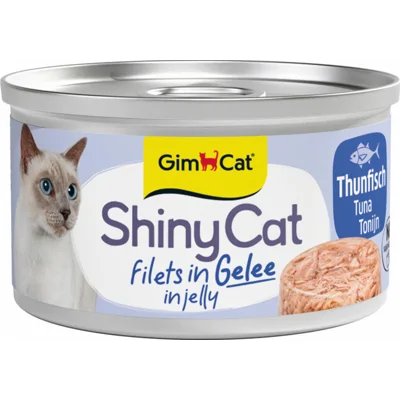 GimCat Kattenvoer Nat ShinyCat Filets in Jelly Tonijn 70 gr