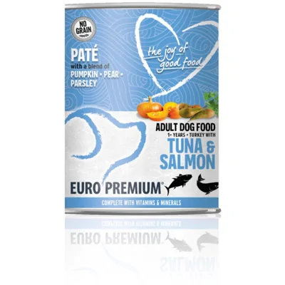 Euro-Premium Paté Adult Hondenvoer Nat Tuna&Salmon 400 gr