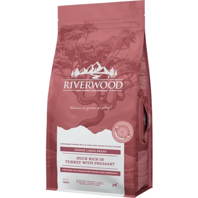 Riverwood Junior Large Hondenvoer - Eend & Kalkoen met Fazant - 12 kg