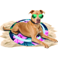 Coolpets Tropical Premium koelmat flower hond Diameter: 65cm
